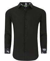 Tom Baine Men's Slim Fit Performance Solid Button Down Shirt