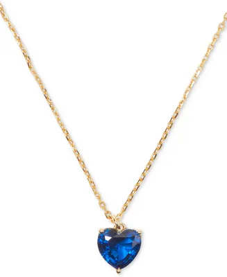 Kate Spade New York Gold-Tone September Heart Pendant Necklace, 16" + 3" extender