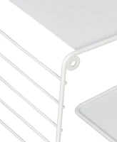 Honey Can Do Three-Tier Floating Square Decorative Metal Wall Shelf