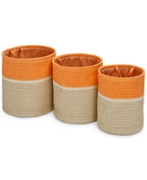 Honey Can Do Paper Straw Nesting Baskets with Handles, Set of 3