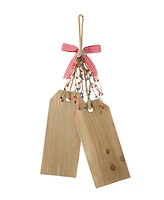 Glitzhome Wooden Patriotic or Americana Doorknob Hanging Decor, 19.5"
