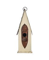 Glitzhome 13.25" Washed Distressed Birdhouse