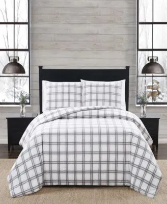 London Fog Plaid Flannel Comforter Sets