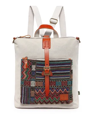 Tsd Brand Four Season Convertible Canvas Backpack
