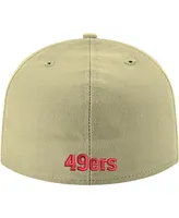 Men's New Era Gold San Francisco 49ers Omaha Throwback 59FIFTY Fitted Hat