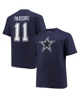 Men's Fanatics Micah Parsons Navy Dallas Cowboys Big and Tall Player Name Number T-shirt