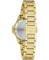 Bulova Women's Marine Star Diamond (1/10 ct. t.w.) Gold-Tone Stainless Steel Bracelet Watch 32mm