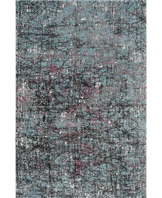 Closeout! Lr Home Frenzy Abstract Fuchsia Splatter 7'6" x 9'6" Area Rug