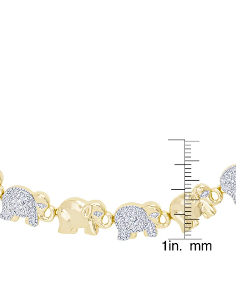 Macy's Women's Diamond Accent Elephant Necklace
