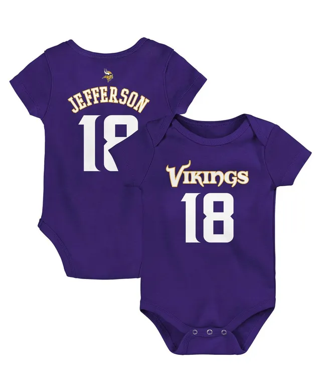 Lids Justin Jefferson Minnesota Vikings Infant Mainliner Player Name &  Number Bodysuit - Purple