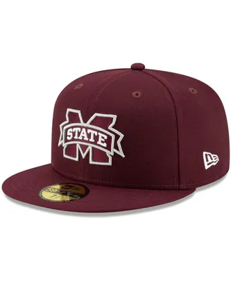 Men's New Era Maroon Mississippi State Bulldogs Logo Basic 59FIFTY Fitted Hat
