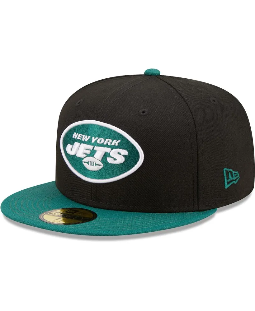 Men's New Era Black, Green New York Jets Two-Tone Flipside 59FIFTY Fitted Hat