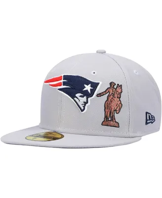 Men's New Era Gray England Patriots City Describe 59FIFTY Fitted Hat