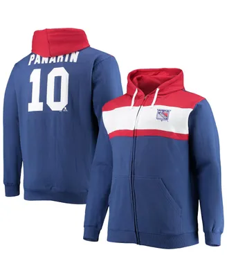 Men's Profile Artemi Panarin Blue New York Rangers Big and Tall Colorblock Full-Zip Hoodie