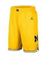 Men's Jordan Maize Michigan Wolverines Replica Team Basketball Shorts