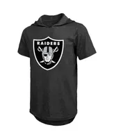 Men's Majestic Threads Darren Waller Black Las Vegas Raiders Player Name and Number Tri-Blend Hoodie T-shirt