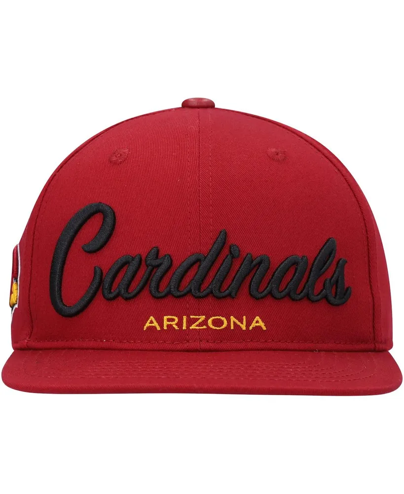 Men's Pro Standard Cardinal Arizona Cardinals Script Wordmark Snapback Hat