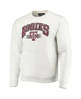 Men's League Collegiate Wear Heathered Gray Texas A&M Aggies Upperclassman Pocket Pullover Sweatshirt