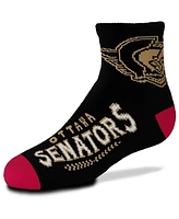 Youth Boys and Girls For Bare Feet Ottawa Senators 2-Pack Team Quarter-Length Socks