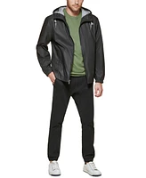 Club Room Men's Rubberized Lightweight Hooded Rain Jacket, Created for Macy's