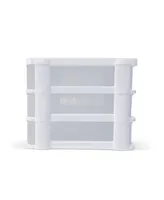 Mq 3-Drawer Storage Unit with Clear Drawers, Pack of 6