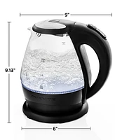 Ovente Glass Electric Water Kettle, 1.5L, Fast Boil