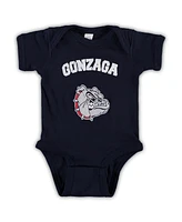 Newborn and Infant Boys Girls Navy Gonzaga Bulldogs Arch & Logo Bodysuit