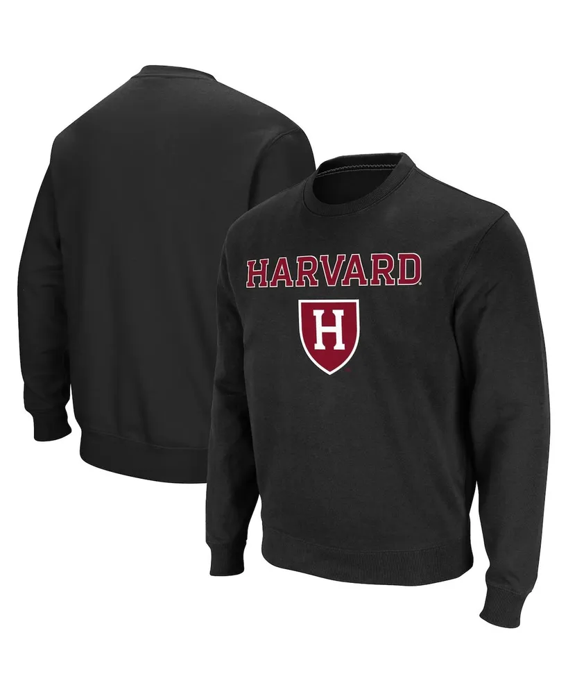 Colosseum Men's Harvard Crimson Team Arch & Logo Tackle Twill Pullover Sweatshirt