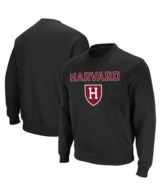 Colosseum Men's Harvard Crimson Team Arch & Logo Tackle Twill Pullover Sweatshirt