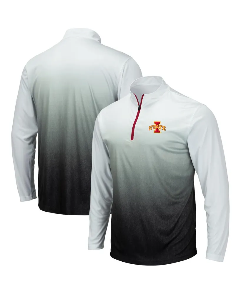 Men's Colosseum Gray Iowa State Cyclones Magic Team Logo Quarter-Zip Jacket