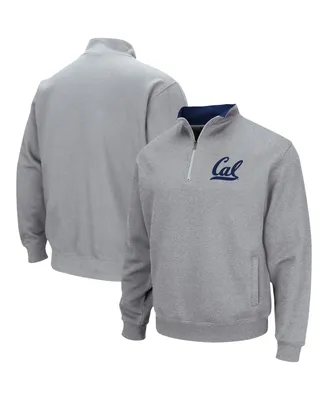 Men's Colosseum Heathered Gray Cal Bears Tortugas Team Logo Quarter-Zip Jacket