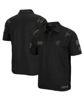 Men's Colosseum Black Wisconsin Badgers Oht Military-Inspired Appreciation Sierra Polo Shirt