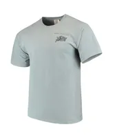 Men's Gray Navy Midshipmen Team Comfort Colors Campus Scenery T-shirt