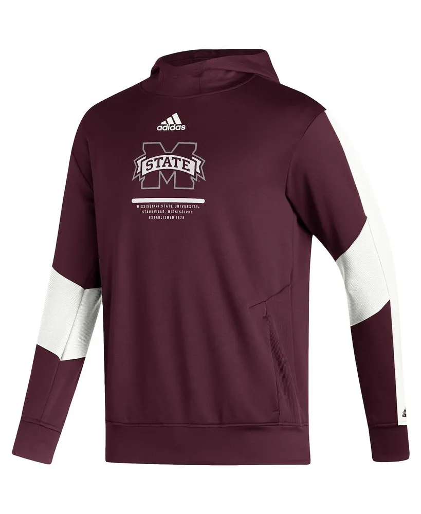 Men's adidas Maroon Mississippi State Bulldogs 2021 Sideline Aeroready Hoodie