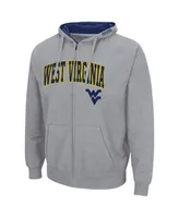 Men's Colosseum West Virginia Mountaineers Arch and Logo 3.0 Full-Zip Hoodie