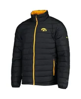 Men's Columbia Black Iowa Hawkeyes Powder Lite Omni-Heat Reflective Full-Zip Jacket