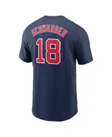 Men's Nike Kyle Schwarber Navy Boston Red Sox Name and Number T-shirt