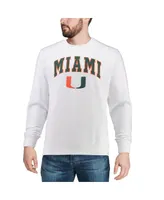 Colosseum Men's Miami Hurricanes Arch & Logo Crew Neck Sweatshirt