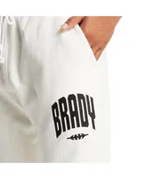 Men's Brady White Varsity Fleece Pants