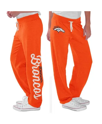 Women's G-iii 4Her by Carl Banks Orange Denver Broncos Scrimmage Fleece Pants