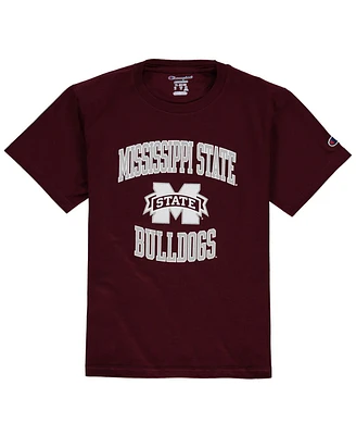 Big Boys Champion Maroon Mississippi State Bulldogs Circling Team Jersey T-shirt