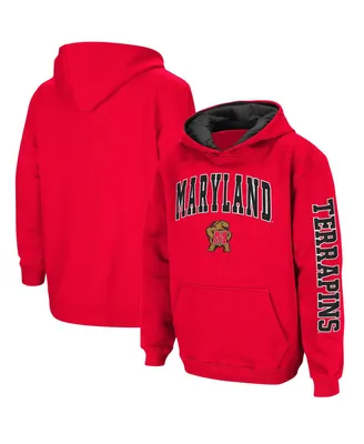 Big Boys Colosseum Red Maryland Terrapins 2-Hit Team Pullover Hoodie