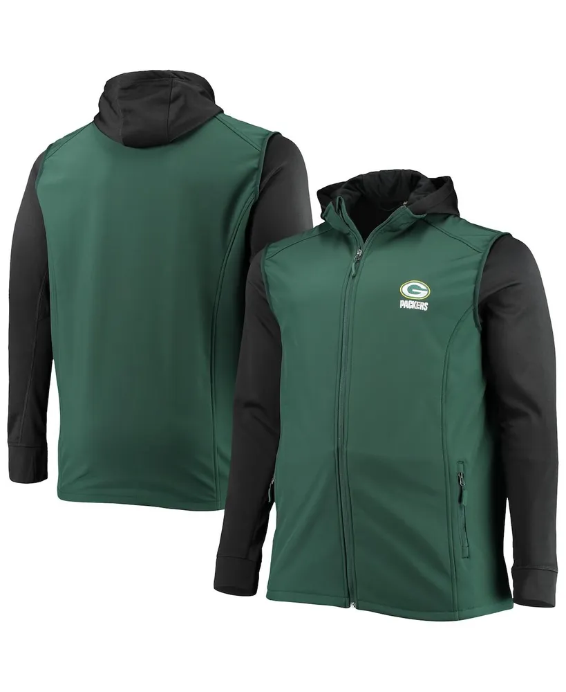 Men's Dunbrooke Green/Black Green Bay Packers Big & Tall Alpha Full-Zip  Hoodie Jacket