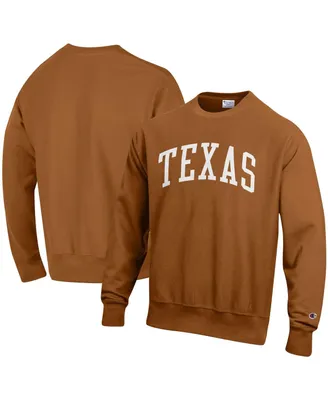 Men's Champion Texas Orange Longhorns Arch Reverse Weave Pullover Sweatshirt