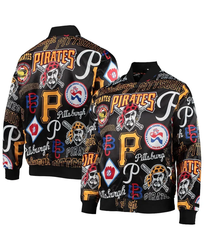 Men's Pro Standard Royal Los Angeles Dodgers Allover Print Satin Full-Snap Jacket