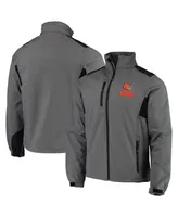 Men's Dunbrooke Charcoal Cleveland Browns Circle Softshell Fleece Full-Zip Jacket