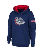 Women's Navy Gonzaga Bulldogs Team Big Logo Pullover Hoodie