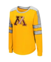 Women's Colosseum Gold Minnesota Golden Gophers Trey Dolman Long Sleeve T-shirt