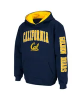 Big Boys Colosseum Navy Cal Bears 2-Hit Team Pullover Hoodie