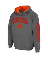 Big Boys Colosseum Charcoal Clemson Tigers 2-Hit Team Pullover Hoodie